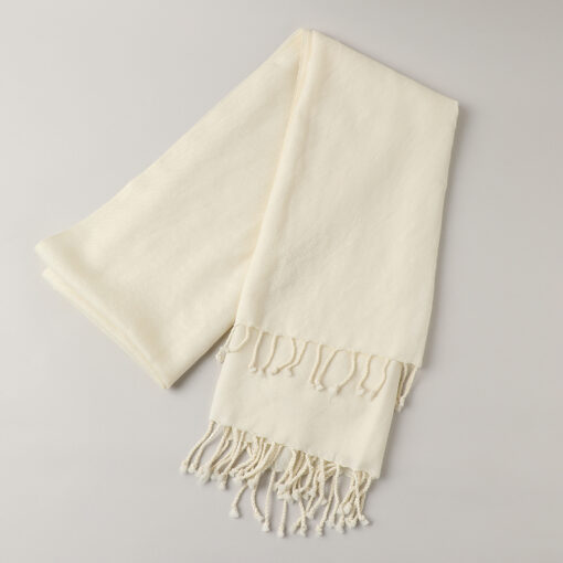 undyed wool scarf