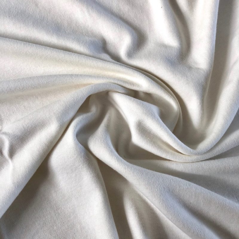 Interlock white organic cotton