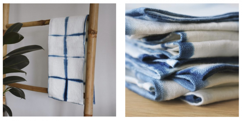 Torchons Shibori Indigo