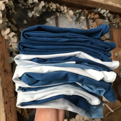 T-shirts Bleu Indigo uni et dégradé made in France