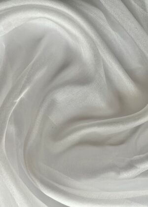 Tissu mousseline lisse blanc