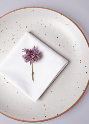 Serviette en coton bio blanche