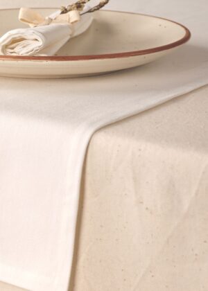 Chemin de table blanc de Fibre Bio