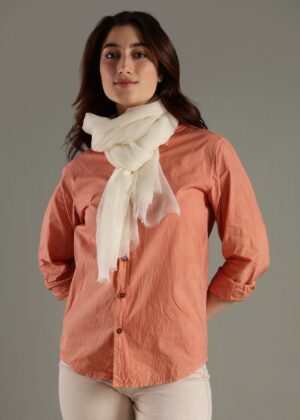 Echarpe fine en laine Fibre Bio