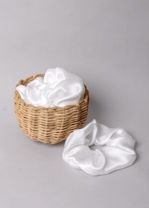 Chouchou satin de soie grand format
