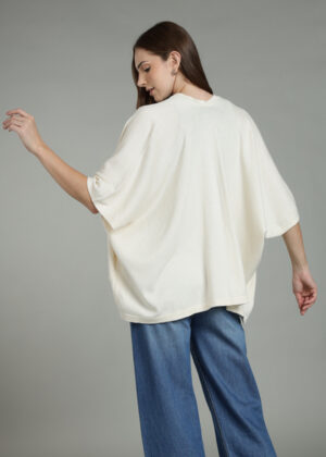 Poncho en tricot de coton biologique